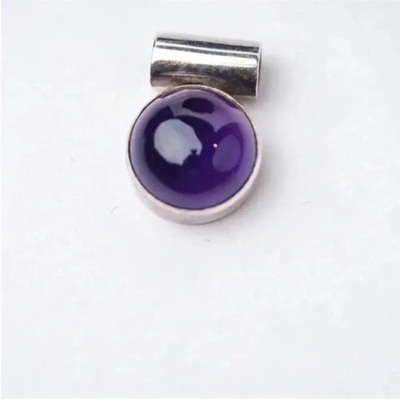 Dazzling VINTAGE Amethyst Pendant Sterling Silver Gorgeous Little Star - Picture 4 of 16